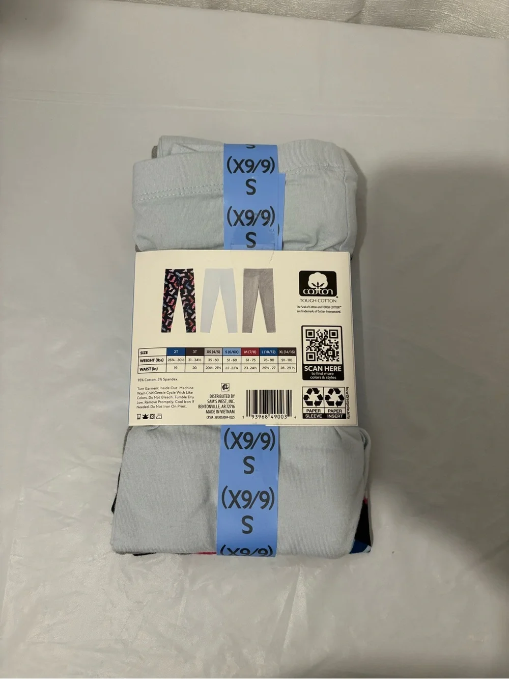 Girls' Navy Flip-Flop Print Leggings - 3 Pack